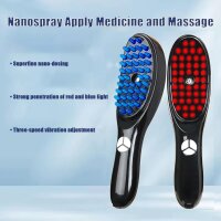 Red/Blue Light Hair Restoration Brush, Model No.: Multifunctional Comb, Product Type: Electric Massage Steam Hair Comb, Features: 3D Head Massage, Ultrasonic Vibration, Steam Atomization, Hair Care, Scalp Stimulation