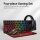 T-Wolf TF800 Gaming Set, Model TF800, 4-piece: QWERTY keyboard with 104 keys, LED mouse, headset, mousepad, compatible with PC, Xbox, Switch, colorful lighting, ideal for gamers