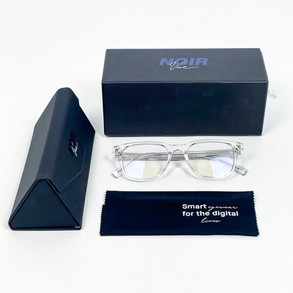 NoirVue Zenith Unisex Brille, transparent, ohne Sehstärke, modernes Design, Größe 50/20/144, leichter Rahmen, vielseitig kombinierbar, ideal für Alltag und Fashion-Looks