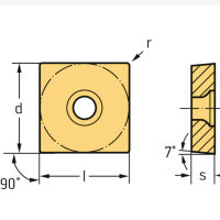 Walter SCMT09T304-MM4 WMP20S, 10x square indexable...