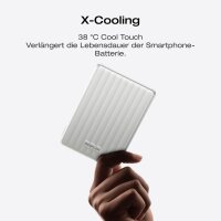 EcoFlow EF-MB-002 Magsafe Power Bank 5000mAh, 20W USB-C, Magnetische 7,5W Wireless Powerbank, Externer Akku für iPhone 17/16/15, AirPods, Weiß