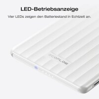 EcoFlow EF-MB-002 Magsafe Power Bank 5000mAh, 20W USB-C, Magnetische 7,5W Wireless Powerbank, Externer Akku für iPhone 17/16/15, AirPods, Weiß