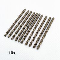 Hepyc 10er Set Metallbohrer Ø3,8mm, HSSCO, DIN338N, Modell 11050 – Hochleistungsbohrer für Metallbearbeitung, langlebig, präzise, robust