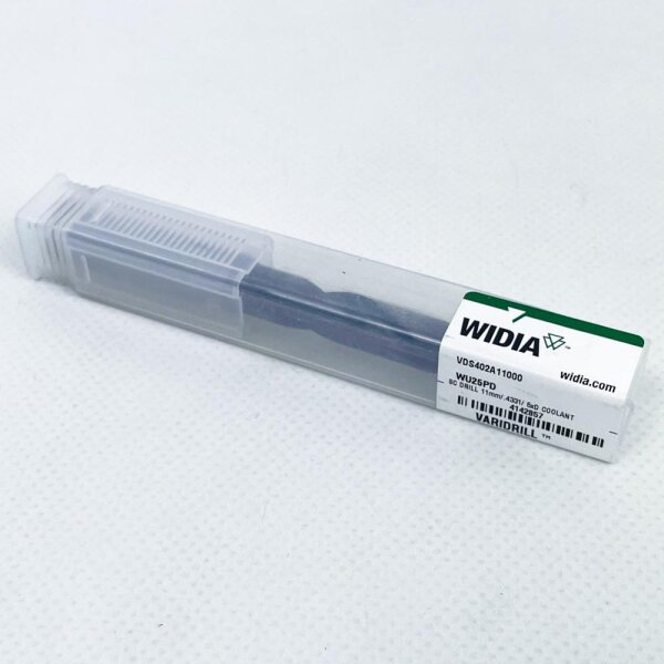 WIDIA VDS402A11000 drill bit, 11mm, 140° tip, carbide, TiAlN-coated, right-hand cut, conical tip, durable for precise drilling