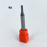 Premium Hartmetall-Schaftfräser 4er Set, MSXH 440R,...
