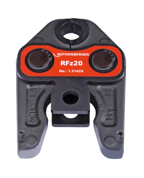 ROTHENBERGER Press jaw RFz20 mm, model 015162X, standard press tool for pipe connections, robust construction, precise fit, suitable for professional installations, durable and reliable
