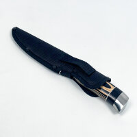 Ger-Saber Jagdmesser FB1637, 3CR13 Stahl, feststehende Klinge, Holg-Griff, Gepard-Muster, robustes Outdoor-Messer für Jäger und Abenteurer