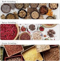Grinding Mill HC-500, 500g Kapazität, Elektrische Getreidemühle aus Edelstahl, vielseitig für Gewürze, Müsli, Pfeffer, Kaffee, 220V, 2500W, leistungsstarke Kräutermühle, robustes Mahlwerk