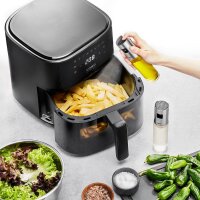 GEFU 525439 Essig- & Öl-Sprüher NEVA 100ml 2er Set – Sprühflaschen für präzises Dosieren, fettarmes Kochen, ideal für Speiseöl und Essig, modernes Design, einfache Handhabung