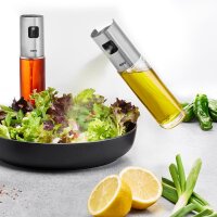 GEFU 525439 Essig- & Öl-Sprüher NEVA 100ml 2er Set – Sprühflaschen für präzises Dosieren, fettarmes Kochen, ideal für Speiseöl und Essig, modernes Design, einfache Handhabung