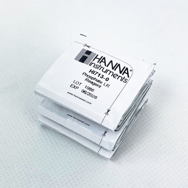 Hanna Instruments HI713-25 Reagent Set, 25 pieces, for phosphate LR tests, compatible with Checker, fresh expiry date 06/2028, precise water analysis, easy to use