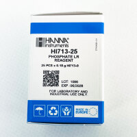 Hanna Instruments HI713-25 Reagent Set, 25 pieces, for phosphate LR tests, compatible with Checker, fresh expiry date 06/2028, precise water analysis, easy to use