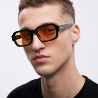 Meller Marli MR-TUTORANGE sunglasses, model no. 52/19/145, stylish in black and orange, UV protection, lightweight frame, trendy design, ideal for everyday life and leisure.