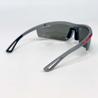 PRADA SPS A02 Sonnenbrille, Größe 96, silber-schwarz, Modell 14Z-05A 130 2N, UV-Schutz, modisches Design