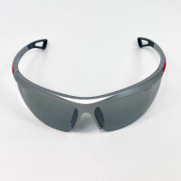 PRADA SPS A02 Sonnenbrille, Größe 96, silber-schwarz, Modell 14Z-05A 130 2N, UV-Schutz, modisches Design