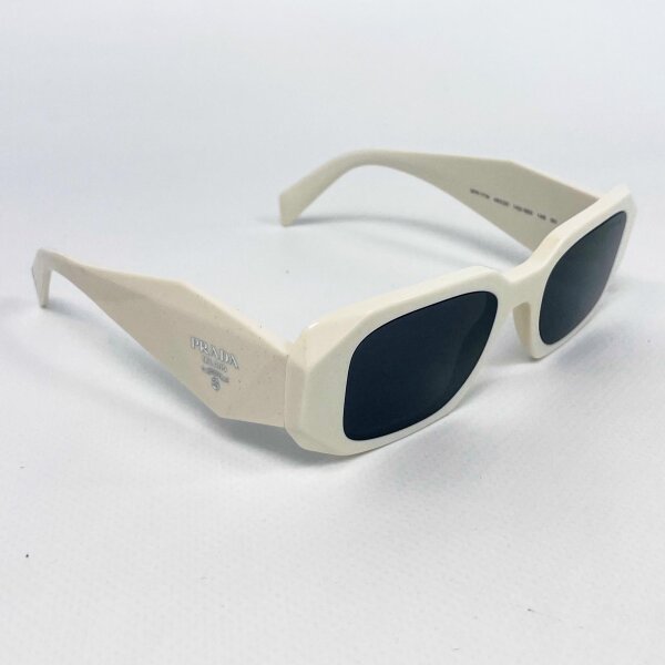 PRADA SPR 17W Sunglasses, Size 49, White, Model 142-5S0, UV Protection, Fashionable Design