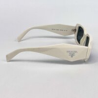 PRADA SPR 17W Sunglasses, Size 49, White, Model 142-5S0, UV Protection, Fashionable Design