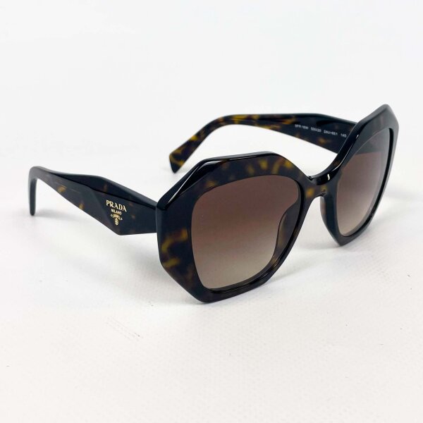 PRADA SPR 16W Sunglasses, Size 53, Tortoise, Model 2AU-6S1, UV Protection, Fashionable Design