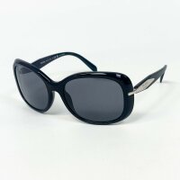 PRADA SPR 04Z Sunglasses, Size 57, Black, Model 1AB-5Z1, UV Protection, Polarized Lenses