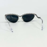 Swarovski SK 7030 Cat Eye Sunglasses, Silver, Size 59, Model 140 3N, one stone is missing