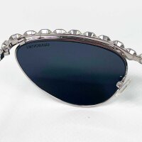 Swarovski SK 7030 Cat Eye Sunglasses, Silver, Size 59, Model 140 3N, one stone is missing
