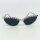 Swarovski SK 7030 Cat Eye Sunglasses, Silver, Size 59, Model 140 3N, one stone is missing