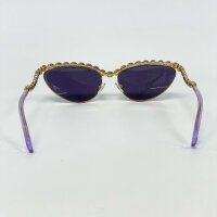 Swarovski SK 7030, Cat Eye Sonnenbrille, goldfarben, lila Gläser, Größe 59, 140 3N, elegantes Design