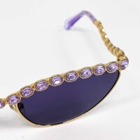 Swarovski SK 7030, Cat Eye Sonnenbrille, goldfarben, lila Gläser, Größe 59, 140 3N, elegantes Design
