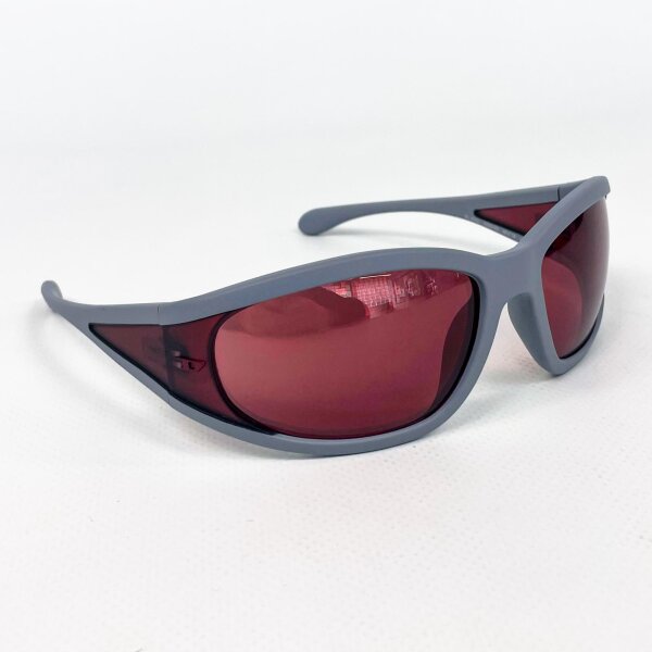 Diesel DL 3002 sunglasses, size 65, grey-red frame, model 115 3N, UV protection, fashionable design