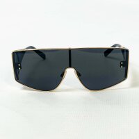 Dolce & Gabbana DG2305 Sunglasses, Black/Gold, Rectangular, UV Protection, Model 02/87, Temple Length 145 mm