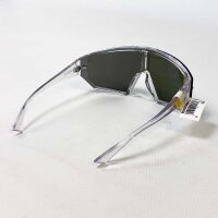 Versace 4461 Sonnenbrille, transparentes Gestell, blau verspiegelte Gläser, Modell 148/6V, 125 mm, UV-Schutz