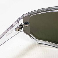 Versace 4461 Sonnenbrille, transparentes Gestell, blau verspiegelte Gläser, Modell 148/6V, 125 mm, UV-Schutz