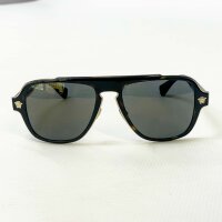 Versace 2199 Sunglasses, Size 56, Black/Havana Rubber, UV Protection, Fashionable Design, Model 145 3N