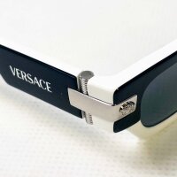 Versace 4465 Sonnenbrille, Größe 53, Weiß-Schwarz, UV-Schutz, modisches Design, 145 3N