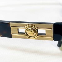 Versace 4459 Sunglasses, Size 54, Black/Havana Rubber, UV...
