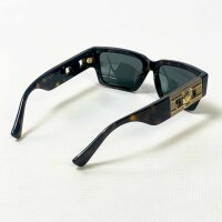 Versace 4459 Sonnenbrille, Größe 54, Schwarz/Havana Rubber, UV-Schutz, modisches Design, 140 3N