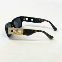 Versace 4459 Sonnenbrille, Größe 54, Schwarz/Havana Rubber, UV-Schutz, modisches Design, 140 3N