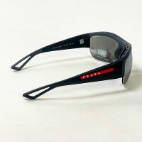 PRADA Linea Rossa SPS A01 Sonnenbrille, Modell 1BO-05A, Größe 69, grau-schwarz, UV-Schutz, sportliches Design