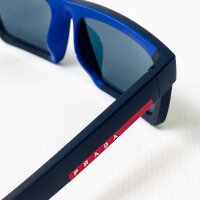 PRADA SPS 02Z-U Sunglasses, Size 58, Black/Blue, 1BO-05U 3N, UV protection, sporty design