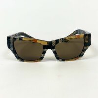 Burberry 4451-U Sonnenbrille, Größe 52, Damenmodell, dunkelbraun/havana kariert, UV-Schutz, modisches Design