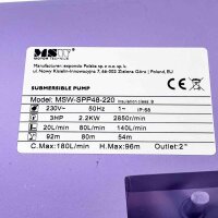 MSW Motorsteuerung MSW-SPP48-220, Frequenzumrichter, 230V, 50Hz, 2.2KW, 3HP, für Drehstrommotoren, variable Geschwindigkeit, kompakte Bauweise