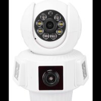 Wifi Smart Kamera IPC-V380-E23, Überwachungskamera, 360° Rundumsicht, Doppeltbildschirm-Vorschau, App-Fernsteuerung, AC 110V-220V, weiß, flexible Montage, smarte Sicherheit für Ihr Zuhause