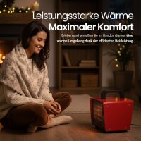 EMERIO fan heater FH-107760.2, ceramic PTC, 2000W, 2 heat settings, thermostat, overheat protection, heat-insulated handle, for rooms up to 20 m², compact, efficient, portable