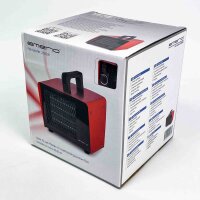 EMERIO fan heater FH-107760.2, ceramic PTC, 2000W, 2 heat settings, thermostat, overheat protection, heat-insulated handle, for rooms up to 20 m², compact, efficient, portable