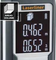 Laserliner LaserRange-Master i3, model 080.830E, compact distance meter, precise measurements up to 20 m, easy operation, handy design, ideal for indoor use and quick distance measurements.