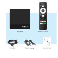 TX30 PRO Smart TV Box, Quad-Core, 1GB RAM, 8GB Storage, Android 15, 5G WLAN, Voice Remote Control, Media Player, Set-Top Box, Versatile Streaming Functions