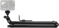 GoPro Boom AEXTM-011, Teleskop-Verlängerungsarm 25-53cm, mit Lenkerhalterung, 360° drehbar, flexibel für Actioncams, vielseitig einsetzbar für Fahrrad, Motorrad und Outdoor-Aktivitäten