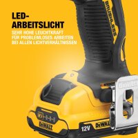 DEWALT DCD701D2 12V XR Cordless Drill Driver, brushless, compact, 2x 2Ah Li-Ion batteries, charger, lightweight, ideal for precise screwdriving and drilling, ergonomic design, LED work light