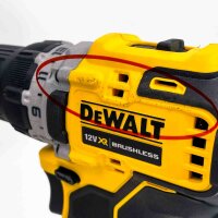 DEWALT DCD701D2 12V XR Cordless Drill Driver, brushless, compact, 2x 2Ah Li-Ion batteries, charger, lightweight, ideal for precise screwdriving and drilling, ergonomic design, LED work light