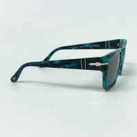 PERSOL 3348-S Unisex Sunglasses, Size 57, Green and Black Frame, Model No. 145 3N, UV Protection, Stylish, Lightweight and Comfortable, High Quality, Ideal for Everyday Life and Leisure
